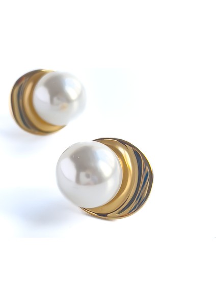 Gold Detaylı Çelik Inci Küpe fiyatları