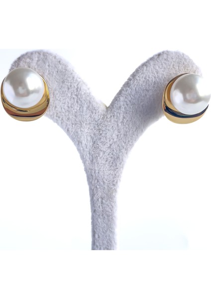 Gold Detaylı Çelik Inci Küpe indirimleri