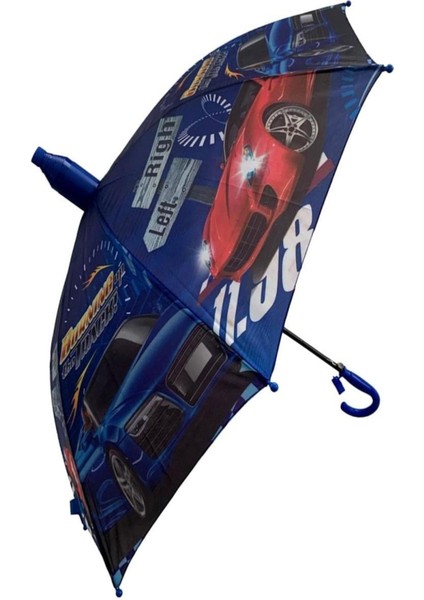 Bardaklı Şemsiye Erkek Çocuk Arabalı Şemsiye