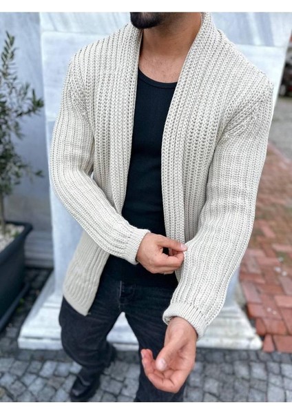 Hırka Kalın Örgü Şal Yaka Cepli Panço Triko Hırka Kapamasız fiyatları