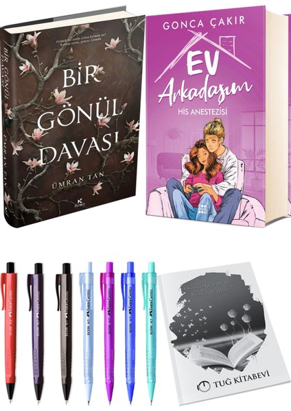 Ev Arkadaşım His Anestezisi ve Bir Gönül Davası (Ciltli) Ümran Tan 2'li Set - Kalem