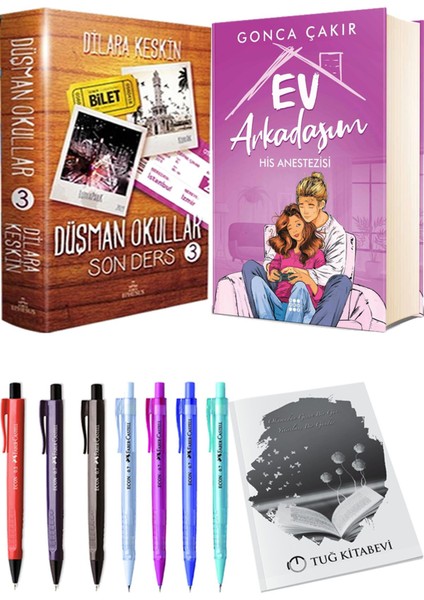 Ev Arkadaşım His Anestezisi ve Düşman Okullar 3 (Ciltli) 2'li Set - Kalem