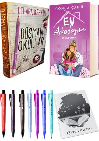Ev Arkadaşım His Anestezisi ve Düşman Okullar 1 (Ciltli) 2'li Set - Kalem