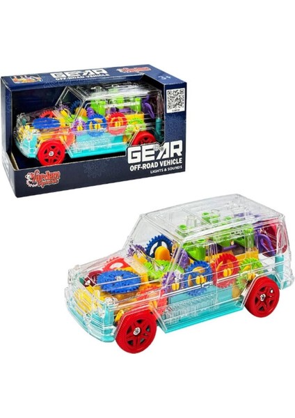 Işıklı, Müzikli Pilli Çarp Dön Şeffaf Jeep