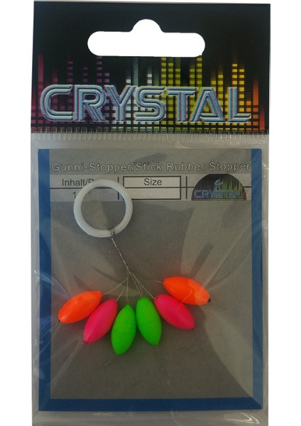 Crystal Renkli Kauçuk Stopper No:2 (6'lı)