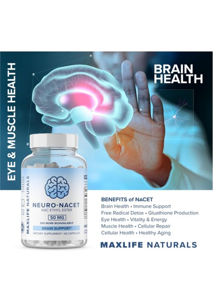 Maxlife Naturals Neuro Nacet N-Acetyl Cysteine 60 Capsul fırsatları