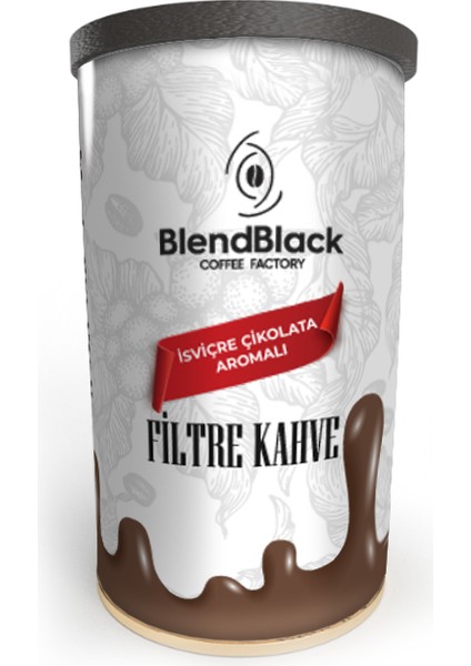 Isviçre Çikolata Aromalı Filtre Kahve Teneke Kutu 250 gr