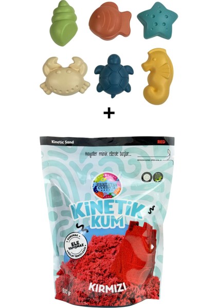 500GR Kinetik Kum + Deniz Canlıları Seti