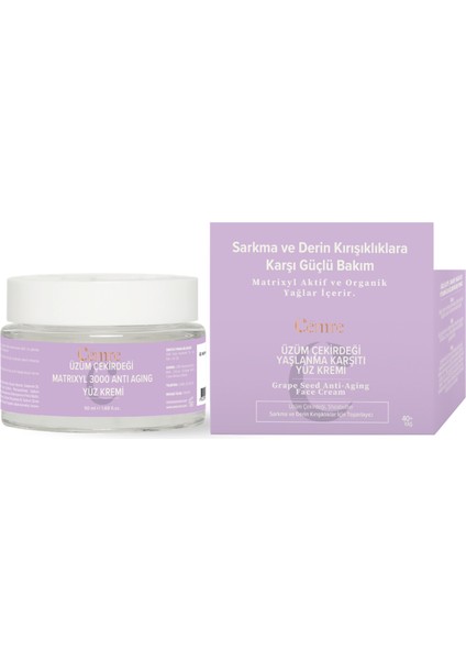Üzüm Çekirdeği Anti Aging Yüz Kremi 50 ml Derin Sarkma Karşıtı