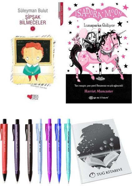 Isadora Moon 7 Lunaparka Gidiyor ve Şipşak Bilmeceler 1 2'li Set - Kalem