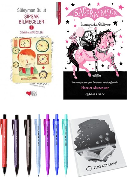 Isadora Moon 7 Lunaparka Gidiyor ve Şipşak Bilmeceler 2 2'li Set - Kalem