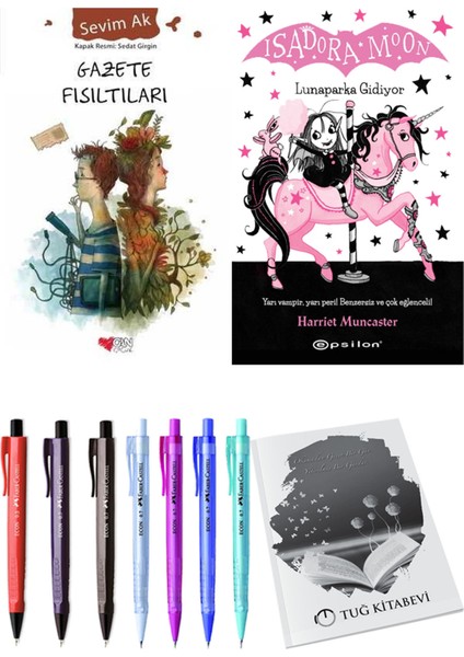 Isadora Moon 7 Lunaparka Gidiyor ve Gazete Fısıltıları 2'li Set - Kalem