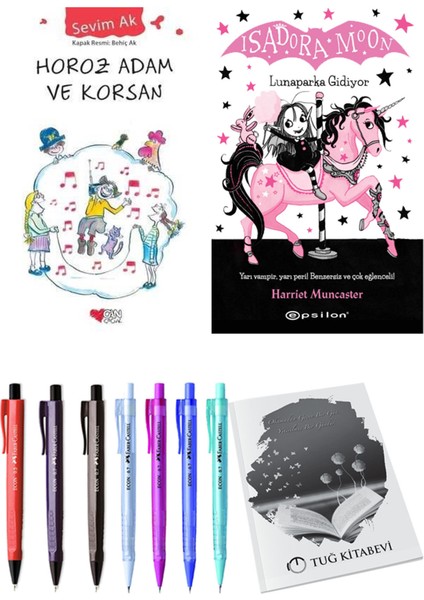 Isadora Moon 7 Lunaparka Gidiyor ve Horoz Adam ve Korsan 2'li Set - Kalem