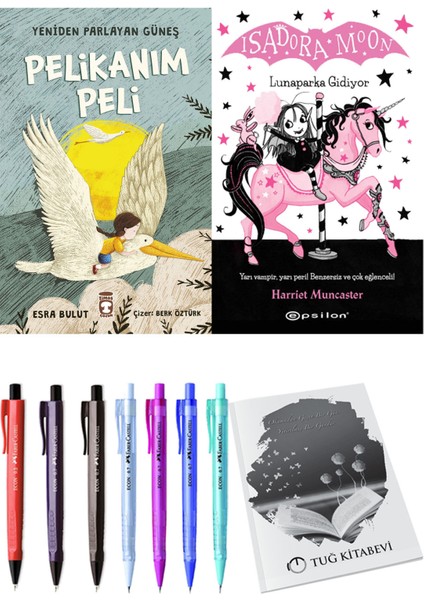 Isadora Moon 7 Lunaparka Gidiyor ve Yeniden Parlayan Güneş Pelikanım Peli 2'li Set - Kalem