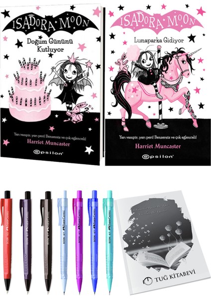 Isadora Moon 7 Lunaparka Gidiyor ve Isadora Moon 4 Doğum Gününü Kutluyor 2'li Set - Kalem