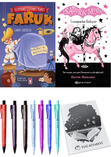 Isadora Moon 7 Lunaparka Gidiyor ve Uzaydaki Gizemli Robot Faruk 2'li Set - Kalem