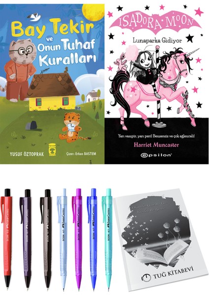 Isadora Moon 7 Lunaparka Gidiyor ve Bay Tekir ve Onun Tuhaf Kuralları 2'li Set - Kalem