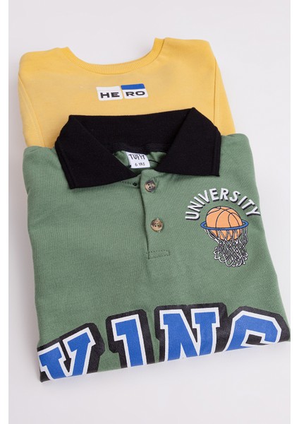 Erkek Çocuk 2'li Paket Basic Sweatshirt modelleri