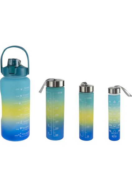 Suluk Matara Dörtlü Set 2000 ml 800 ml 500 ml 280 ml Mavi