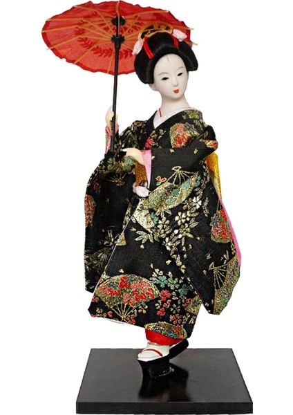 Japon Kimono Geyşa Heykeli Süs Odası Heykelcik D (Yurt Dışından)