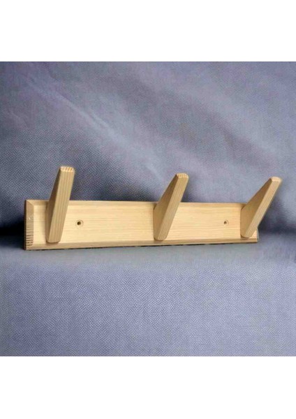Masif Ahşap Askılık 3 Askılı
