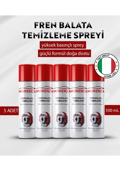 Genel Temizleme Spreyi Fren Balata Temizleyici 5'li 500 ml (5x500 ml)
