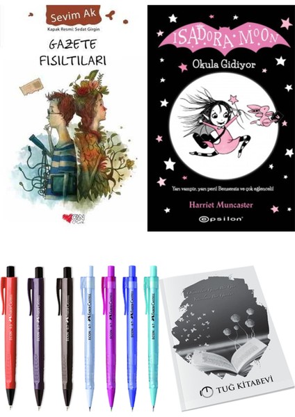 Isadora Moon 1 Okula Gidiyor ve Gazete Fısıltıları 2'li Set - Kalem