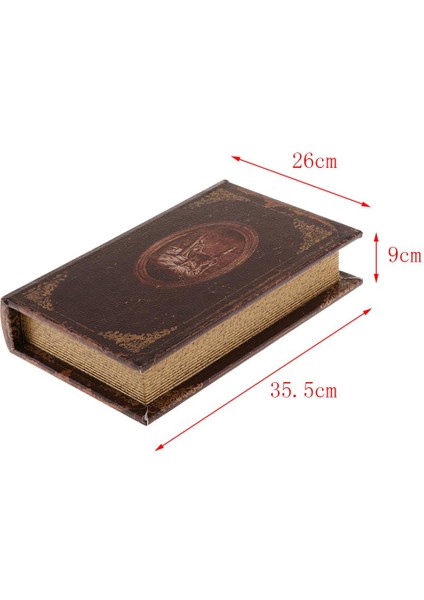 Açıığı Brown_a'yı Süslemek Için 1 Vintage Sahte Hollow Kitap Ahşap Depolama (Yurt Dışından)