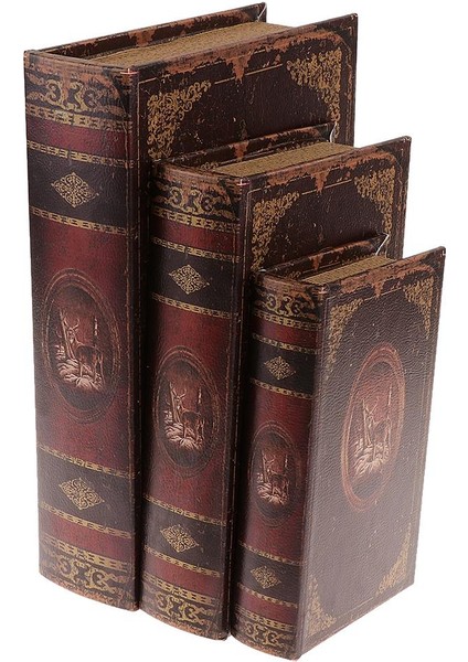 Açıığı Brown_a'yı Süslemek Için 1 Vintage Sahte Hollow Kitap Ahşap Depolama (Yurt Dışından)
