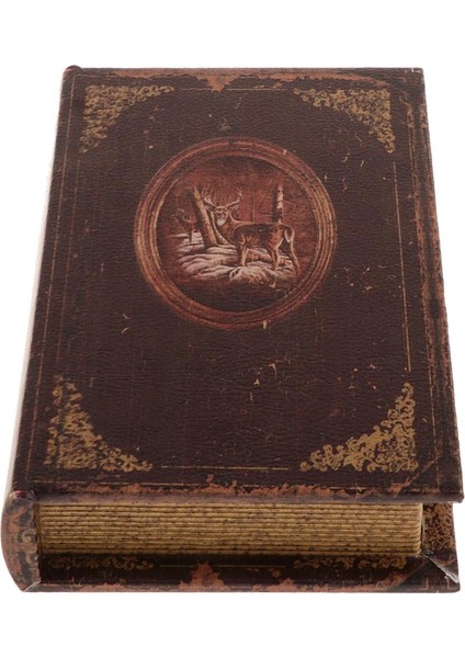 Açıığı Brown_a'yı Süslemek Için 1 Vintage Sahte Hollow Kitap Ahşap Depolama (Yurt Dışından)