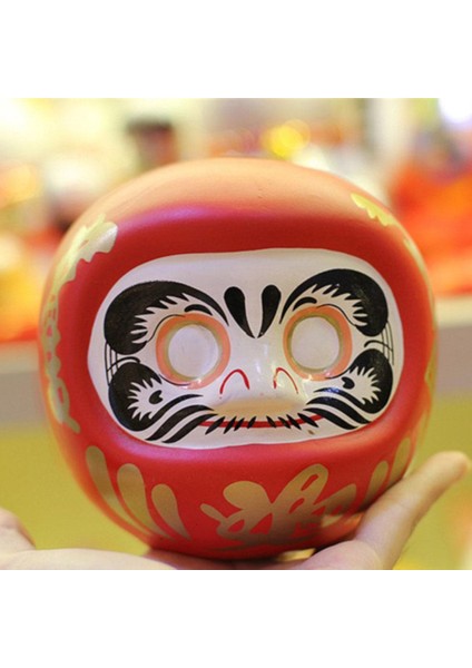 Japon Daruma Doll Fengshui Süsleme Iş Churinga Masaüstü Süslemeleri Için Centerpiece Şans Yeniliği - Kırmızı (Yurt Dışından) fiyatları