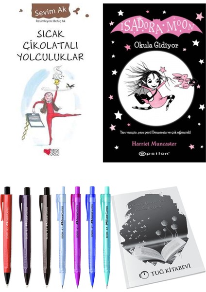 Isadora Moon 1 Okula Gidiyor ve Sıcak Çikolatalı Yolculuklar 2'li Set - Kalem
