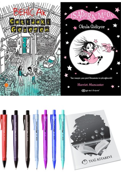 Isadora Moon 1 Okula Gidiyor ve Çatıdaki Gezegen 2'li Set - Kalem