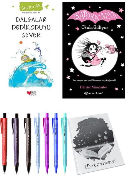 Isadora Moon 1 Okula Gidiyor ve Dalgalar Dedikoduyu Sever 2'li Set - Kalem
