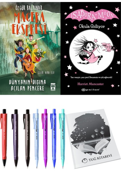 Isadora Moon 1 Okula Gidiyor ve Gelecek Ekspresi Dünyanın Dışına Açılan Pencere 2'li Set - Kalem