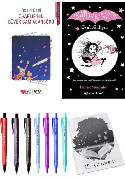 Isadora Moon 1 Okula Gidiyor ve Charlie'nin Büyük Cam Asansörü 2'li Set - Kalem
