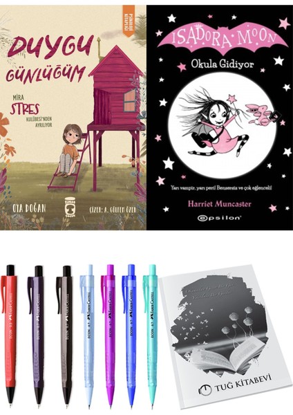 Isadora Moon 1 Okula Gidiyor ve Duygu Günlüğüm Mira Stres Kulübesi'nden Ayrılıyor 2'li Set - Kalem