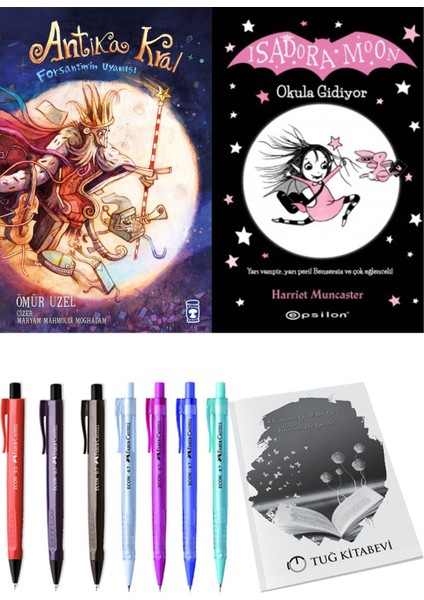 Isadora Moon 1 Okula Gidiyor ve Antika Kral Forsantin'in Uyanışı 2'li Set - Kalem