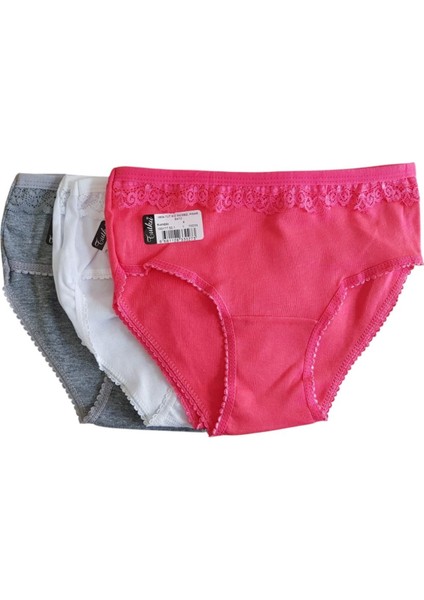 0834 Kız Çocuk Ince Bel Pınar Bato-Slip-Külot - 12'li Kombin