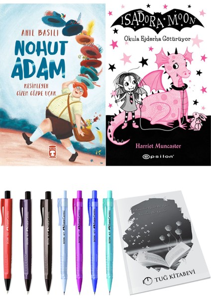 Isadora Moon 6 Okula Ejderha Götürüyor ve Nohut Adam 2'li Set - Kalem