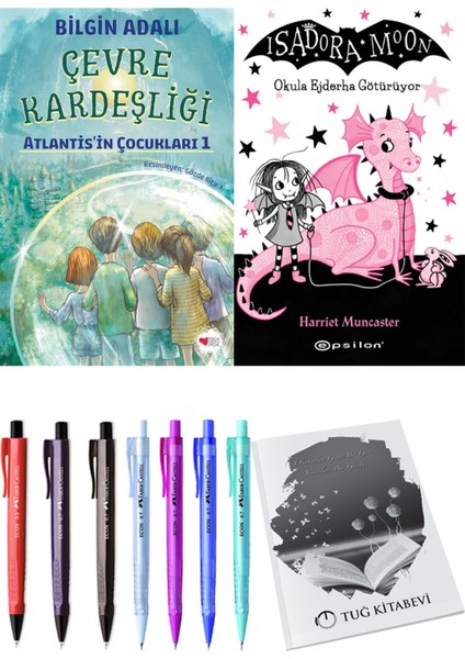 Isadora Moon 6 Okula Ejderha Götürüyor ve Çevre Kardeşliği 2'li Set - Kalem