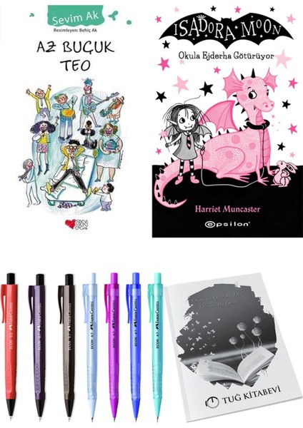 Isadora Moon 6 Okula Ejderha Götürüyor ve Az Buçuk Teo 2'li Set - Kalem