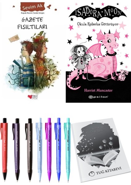 Isadora Moon 6 Okula Ejderha Götürüyor ve Gazete Fısıltıları 2'li Set - Kalem