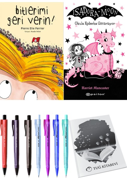 Isadora Moon 6 Okula Ejderha Götürüyor ve Bitlerimi Geri Verin! 2'li Set - Kalem