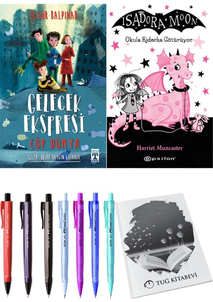 Isadora Moon 6 Okula Ejderha Götürüyor ve Gelecek Ekspresi Çöp Dünya 2'li Set - Kalem