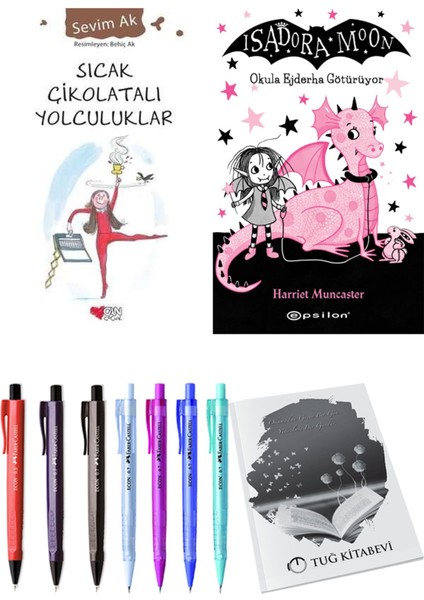 Isadora Moon 6 Okula Ejderha Götürüyor ve Sıcak Çikolatalı Yolculuklar 2'li Set - Kalem