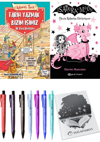 Isadora Moon 6 Okula Ejderha Götürüyor ve Tarih Yazmak Bizim Işimiz 2'li Set - Kalem
