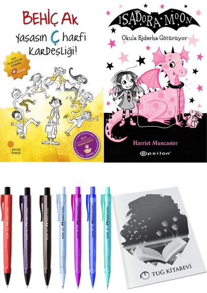 Isadora Moon 6 Okula Ejderha Götürüyor ve Yaşasın Ç Harfi Kardeşliği 2'li Set - Kalem
