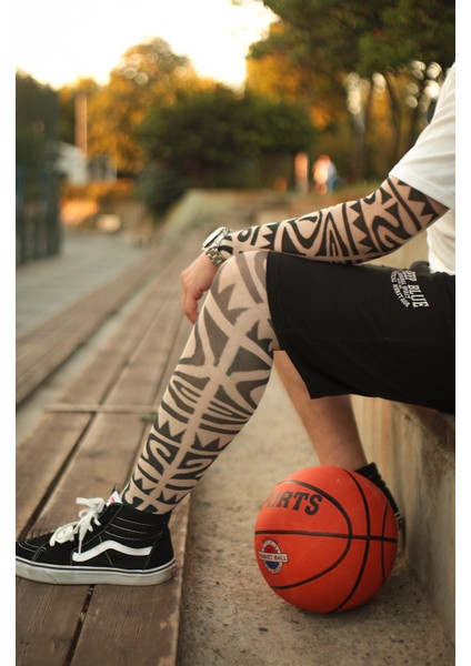 Giyilebilir Desenli Kol ve Bacak Takım Dövmesi 3D Baskılı Tattoo