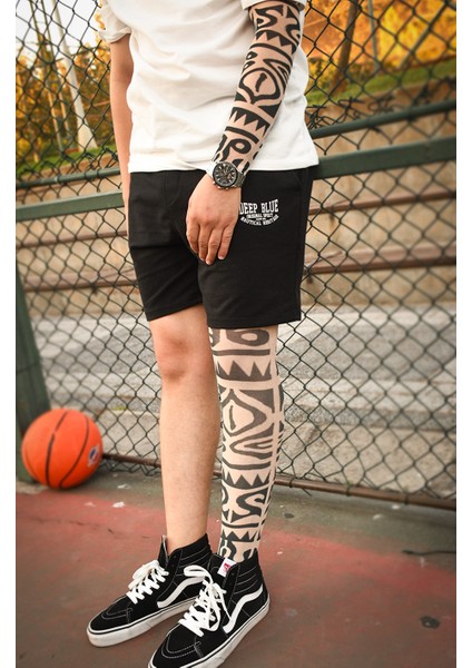 Giyilebilir Desenli Kol ve Bacak Takım Dövmesi 3D Baskılı Tattoo